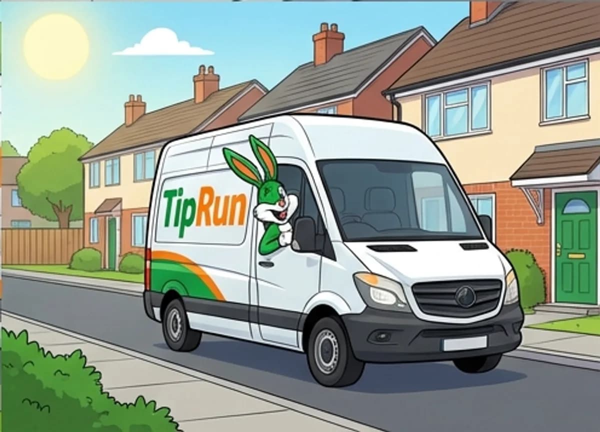 The TipRun van on a local street